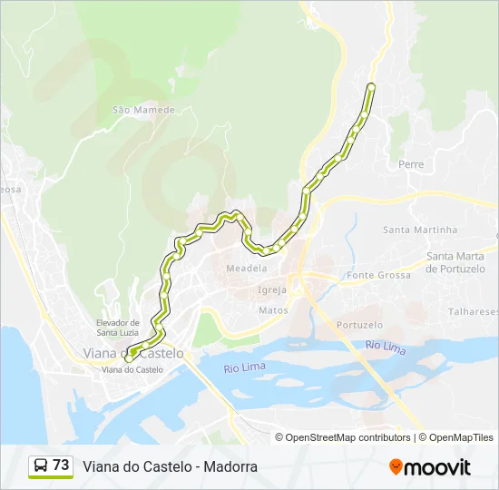 73 Bus Line Map