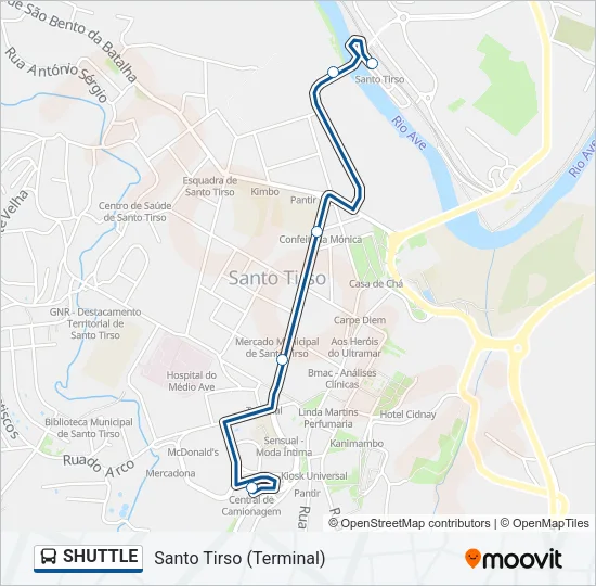SHUTTLE Bus Line Map