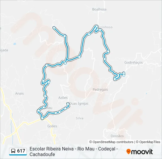 617 Bus Line Map