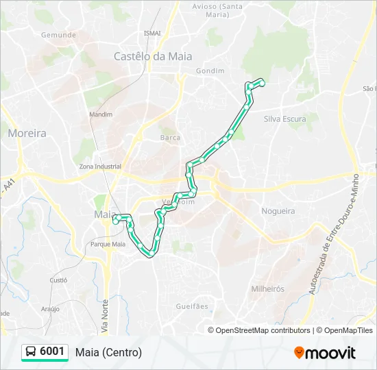 6001 Bus Line Map