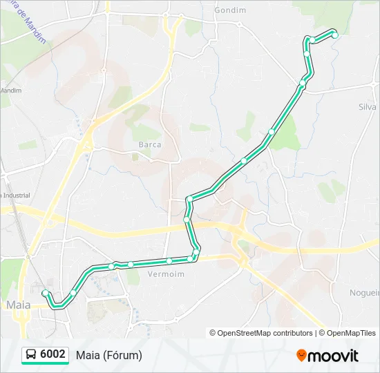 6002 Bus Line Map