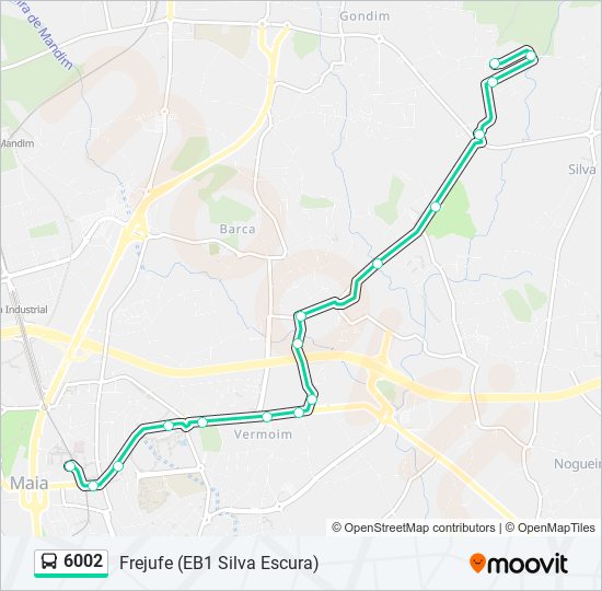 6002 bus Line Map