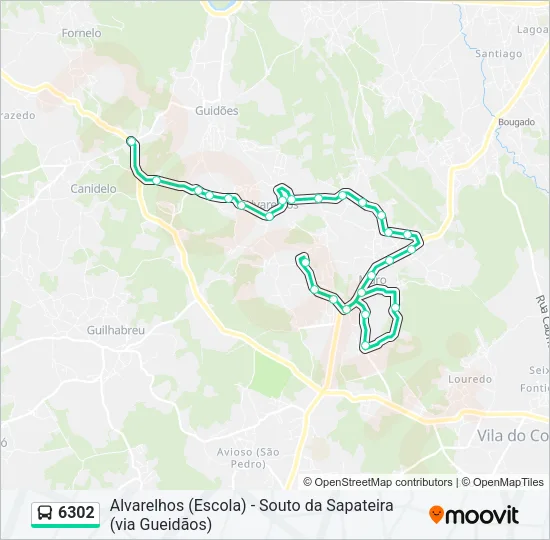 6302 Bus Line Map