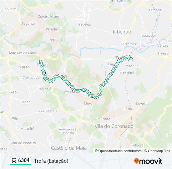 6304 bus Line Map