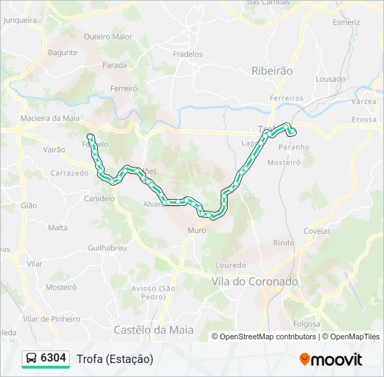 6304 Bus Line Map