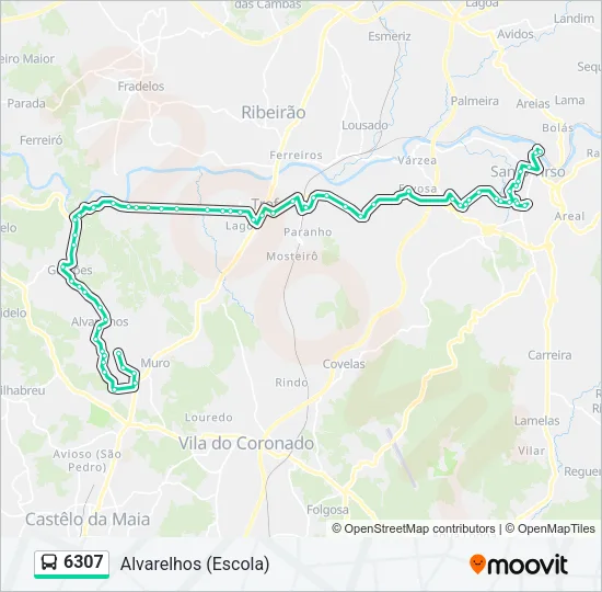6307 Bus Line Map