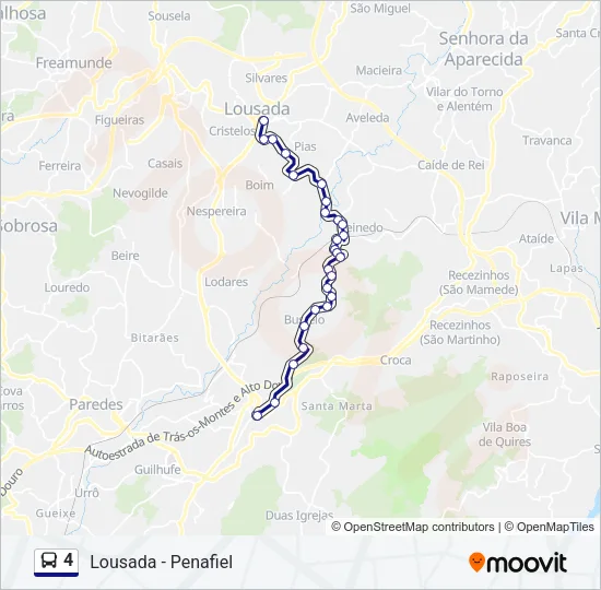 4 Bus Line Map
