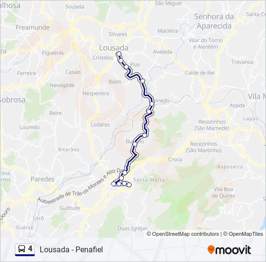 4 bus Line Map