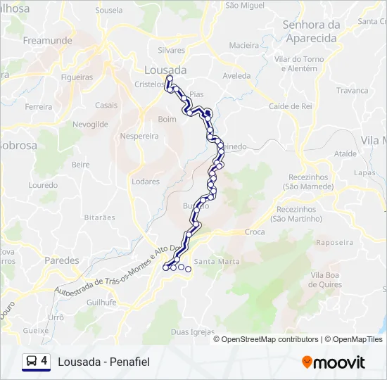 4 Bus Line Map