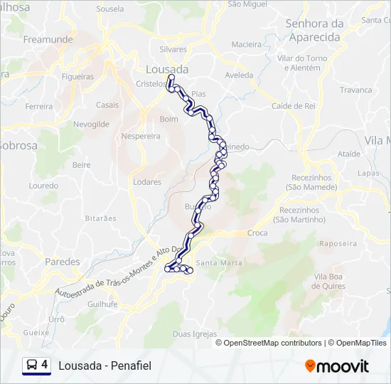 4 Bus Line Map