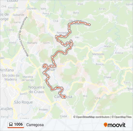 1006 bus Line Map