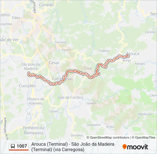 1007 Bus Line Map