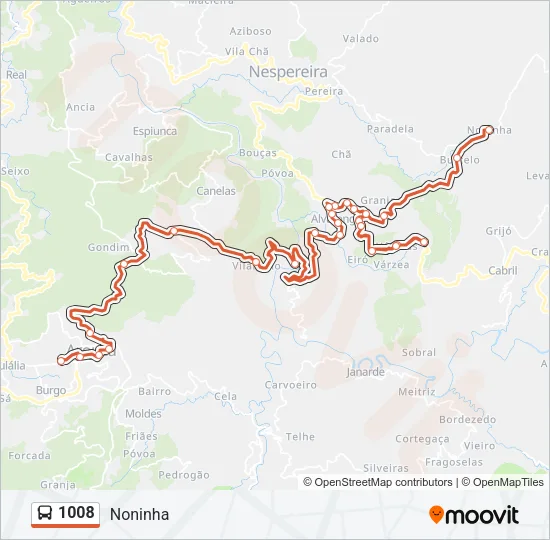 1008 Bus Line Map
