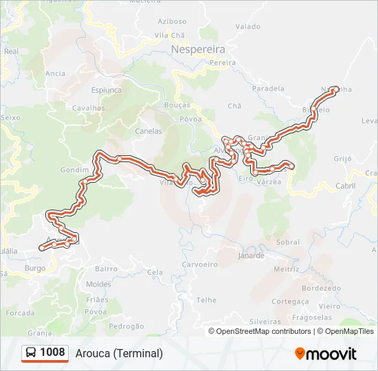 1008 Bus Line Map