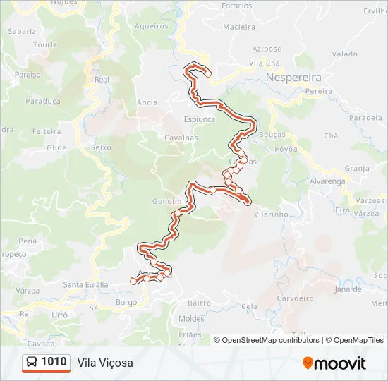1010 Bus Line Map