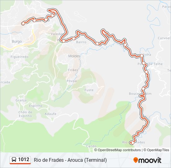 1012 bus Line Map