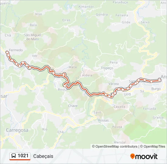 1021 Bus Line Map