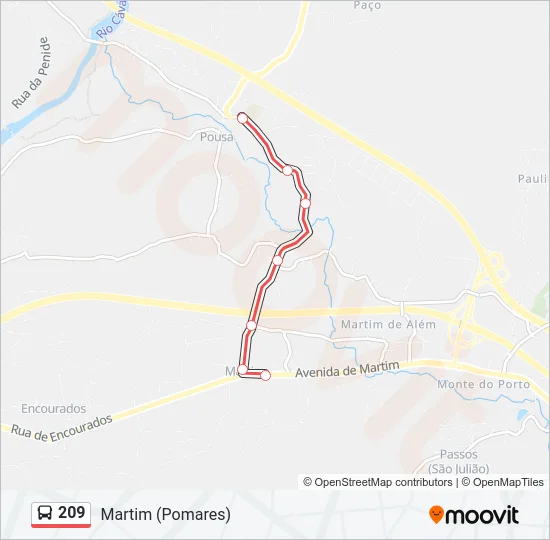 209 Bus Line Map