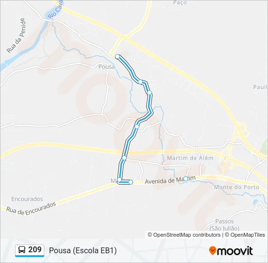 209 Bus Line Map