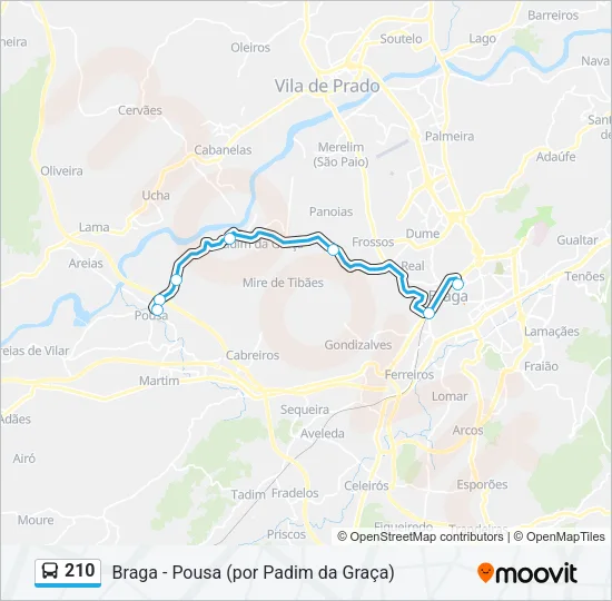 210 Bus Line Map