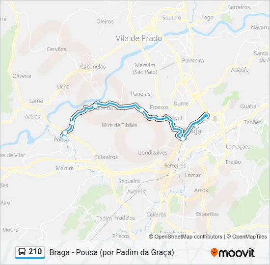 210 Bus Line Map