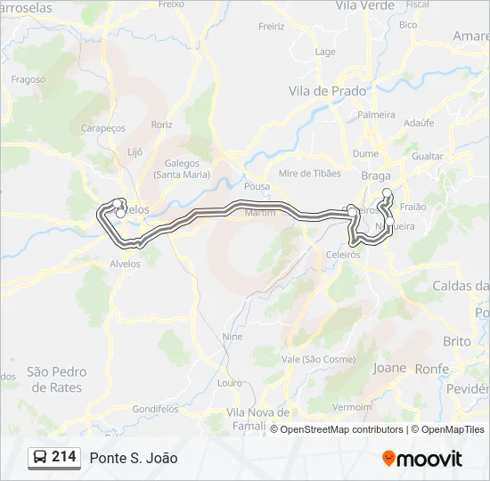 214 Bus Line Map