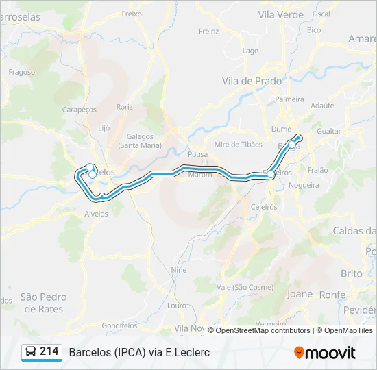 214 Bus Line Map