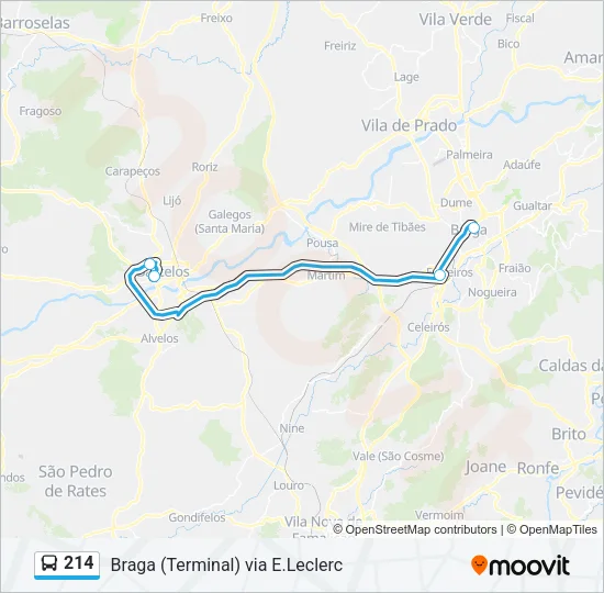 214 Bus Line Map