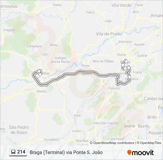 214 Bus Line Map
