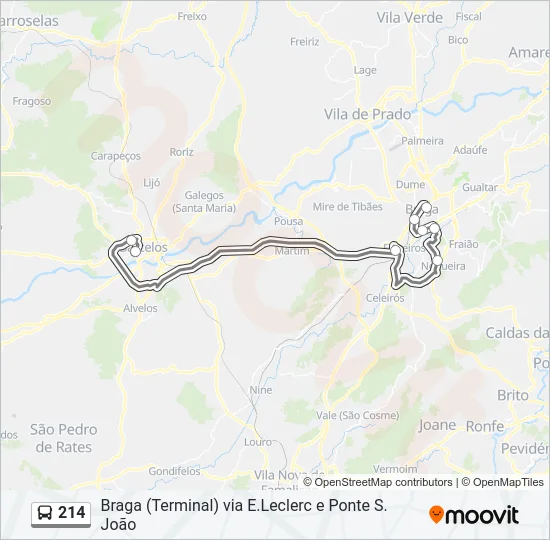 214 Bus Line Map