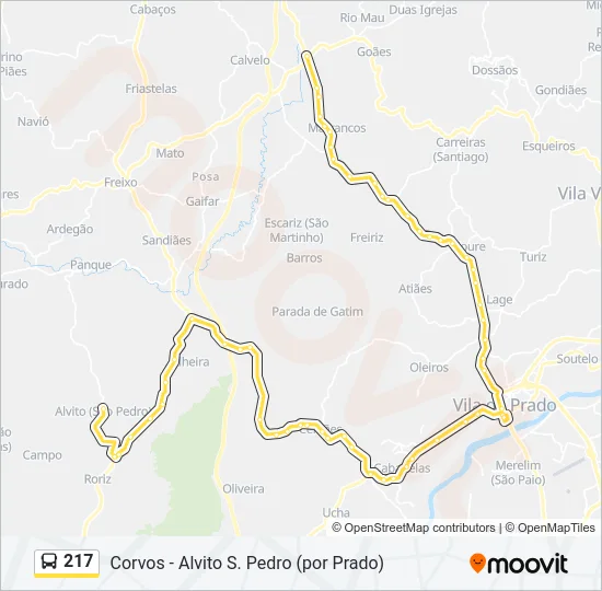 217 Bus Line Map