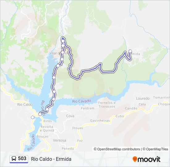 503 Bus Line Map