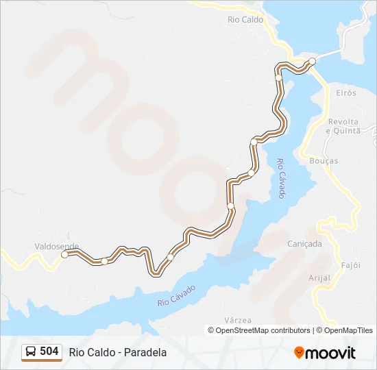 504 Bus Line Map