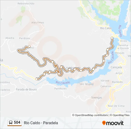 504 Bus Line Map