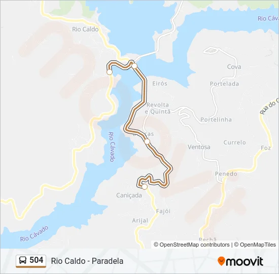 504 Bus Line Map