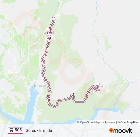 505 Bus Line Map
