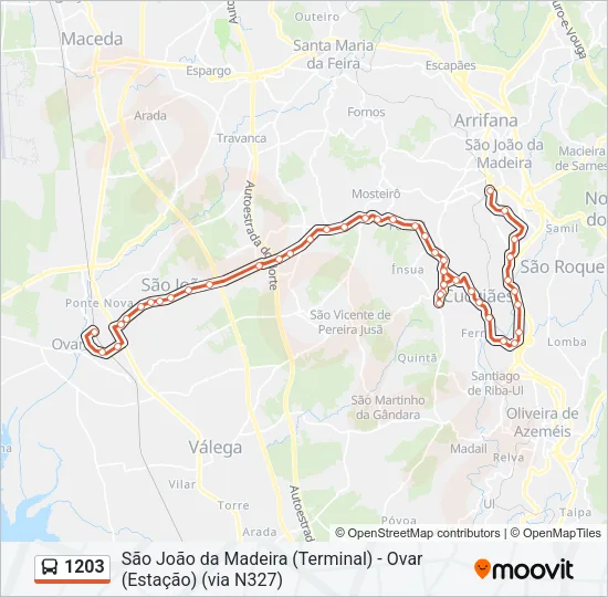 1203 Bus Line Map
