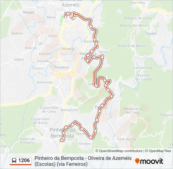 1206 Bus Line Map