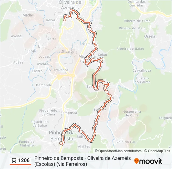 1206 Bus Line Map