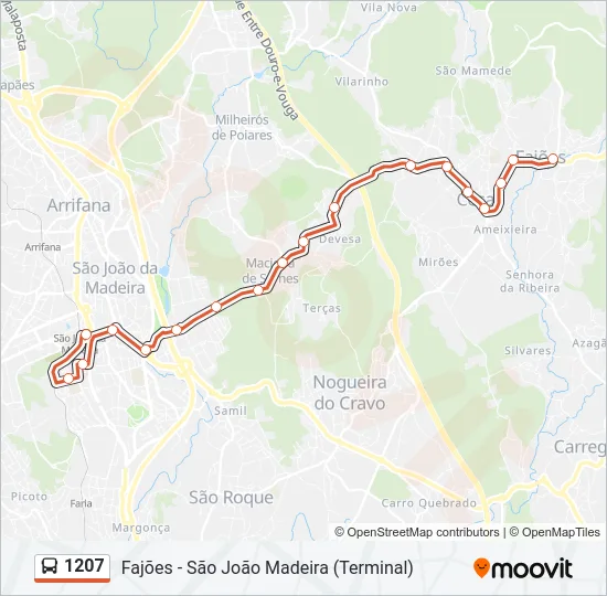 1207 Bus Line Map