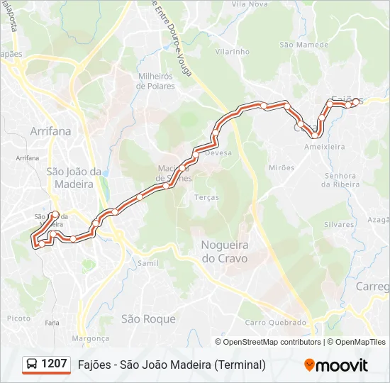 1207 Bus Line Map