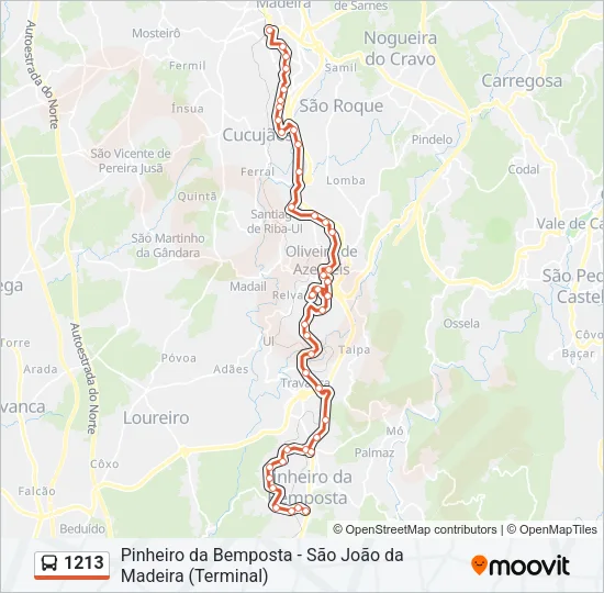 1213 Bus Line Map