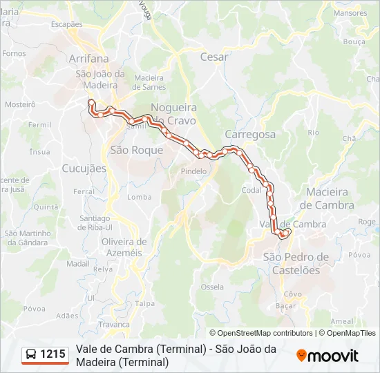 1215 Bus Line Map