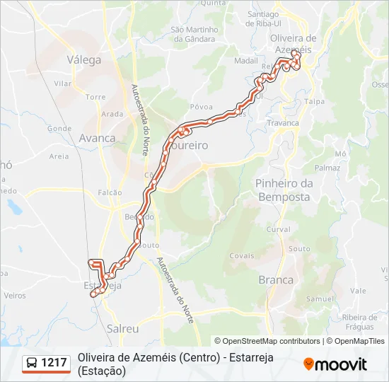 1217 Bus Line Map