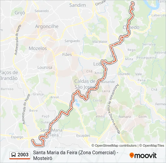2003 Bus Line Map