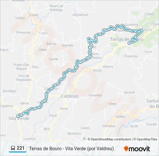 221 Bus Line Map