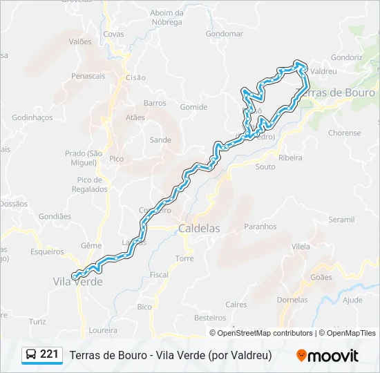 221 Bus Line Map