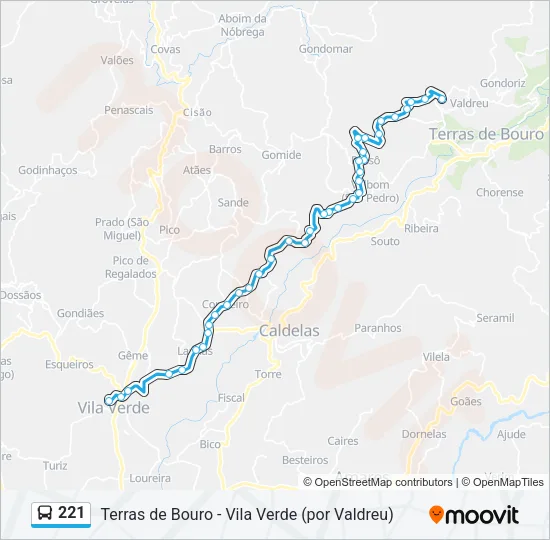 221 Bus Line Map