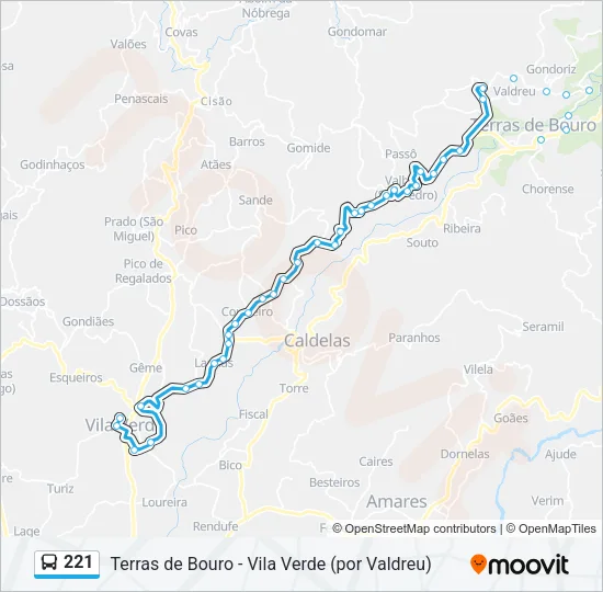 221 Bus Line Map