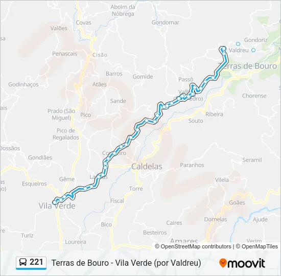 221 Bus Line Map
